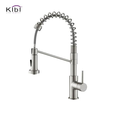 Kibi Lodi Single Handle Pull Down Kitchen Sink Faucet KKF2004BN